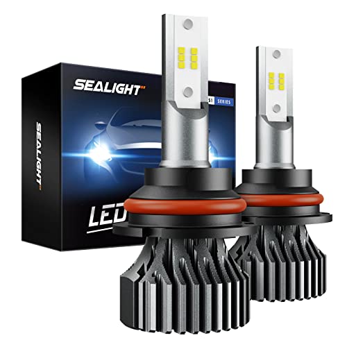 SEALIGHT 9007 HB5 Led Bulbs, 24xCSP Chips Dual Beam Super Bright Led Bulb 6000K White, Quick Installation Halogen Replacement, Packs of 2 SEALIGHT 9007 HB5 Led Bulbs, 24xCSP Chips Dual Beam Super Bright Led Bulb 6000K White, Quick Installation Halogen Replacement, Packs of 2