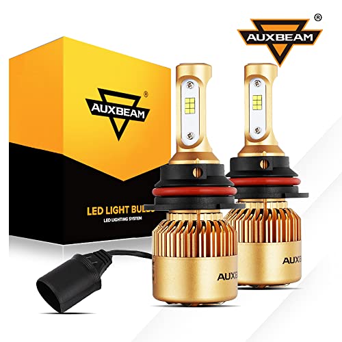 Auxbeam 9007 HB5 LED Light Bulbs F-S3 Series, 8000LM Per Set 6500K LED Light Bulbs with Fan & EMC, Halogen Bulb Replacement, Pack of 2 Auxbeam 9007 HB5 LED Light Bulbs F-S3 Series, 8000LM Per Set 6500K LED Light Bulbs with Fan & EMC, Halogen Bulb Replacement, Pack of 2