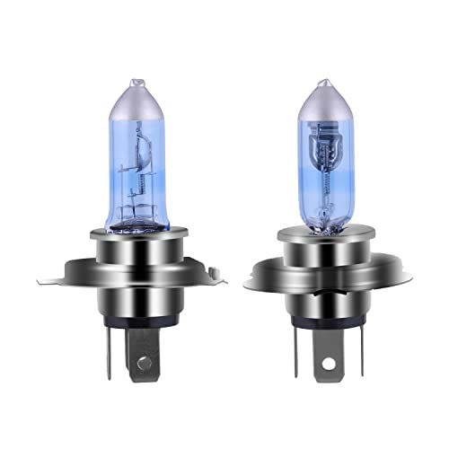 9003 H4 Halogen Headlight Bulb with Super White Light Long Life Replacement P43T 12V 55W/60W (2 Pack)