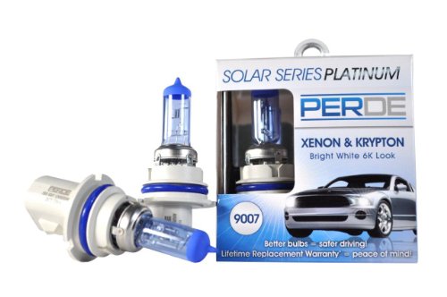 PERDE Solar Series Platinum 9007 Xenon-Enhanced Halogen Bulbs Left Right Pair
