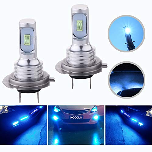 HOCOLO H7 LED Bulbs Ice Blue DRL Fog Driving Light Brighting Daytime Running Lamp Replace Halogen 3570 CSP Chips High Brightness Car Vehicle Parts Plug-N-Play High Power Pack 2(H7_Fog, Ice Blue/8000K)