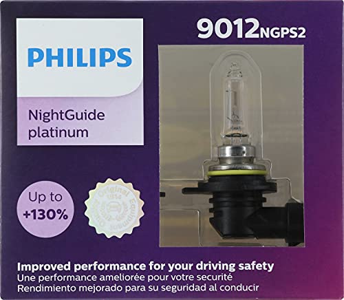 Philips Automotive Lighting 9012 NightGuide Platinum Upgrade Headlight Bulb, Pack of 2