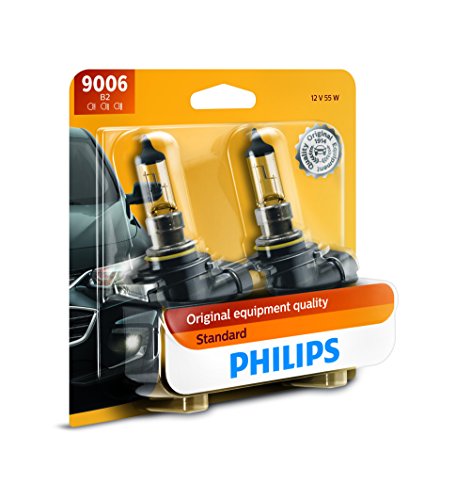 Philips Automotive Lighting 9006 Standard Halogen Replacement Headlight Bulb, 2 Pack (9006B2)