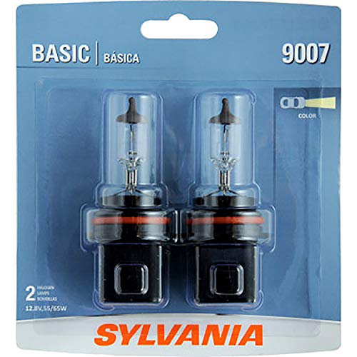 SYLVANIA 9007.BP2 9007 Basic Halogen Headlight Bulb, 2 Pack